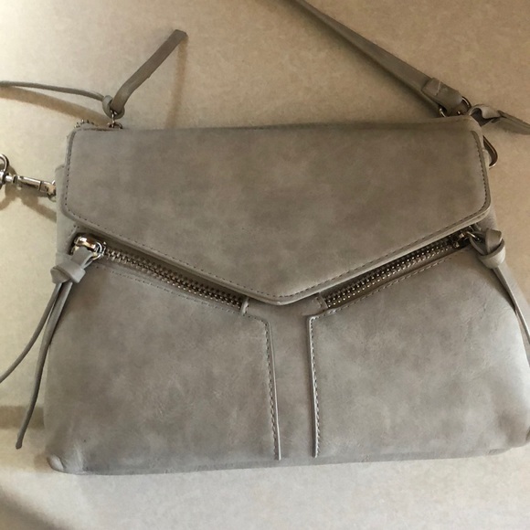 Handbags - Gray purse with silver zippers, from The Buckle